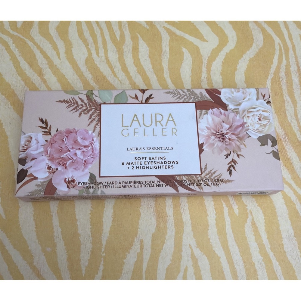 Laura Geller Laura's Essentials Soft Satins 6 Matte Eyeshadows+2Highlighter NIB